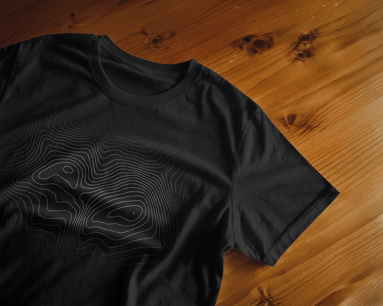 Grand Teton Wyoming Elevation Contours Map T-Shirt