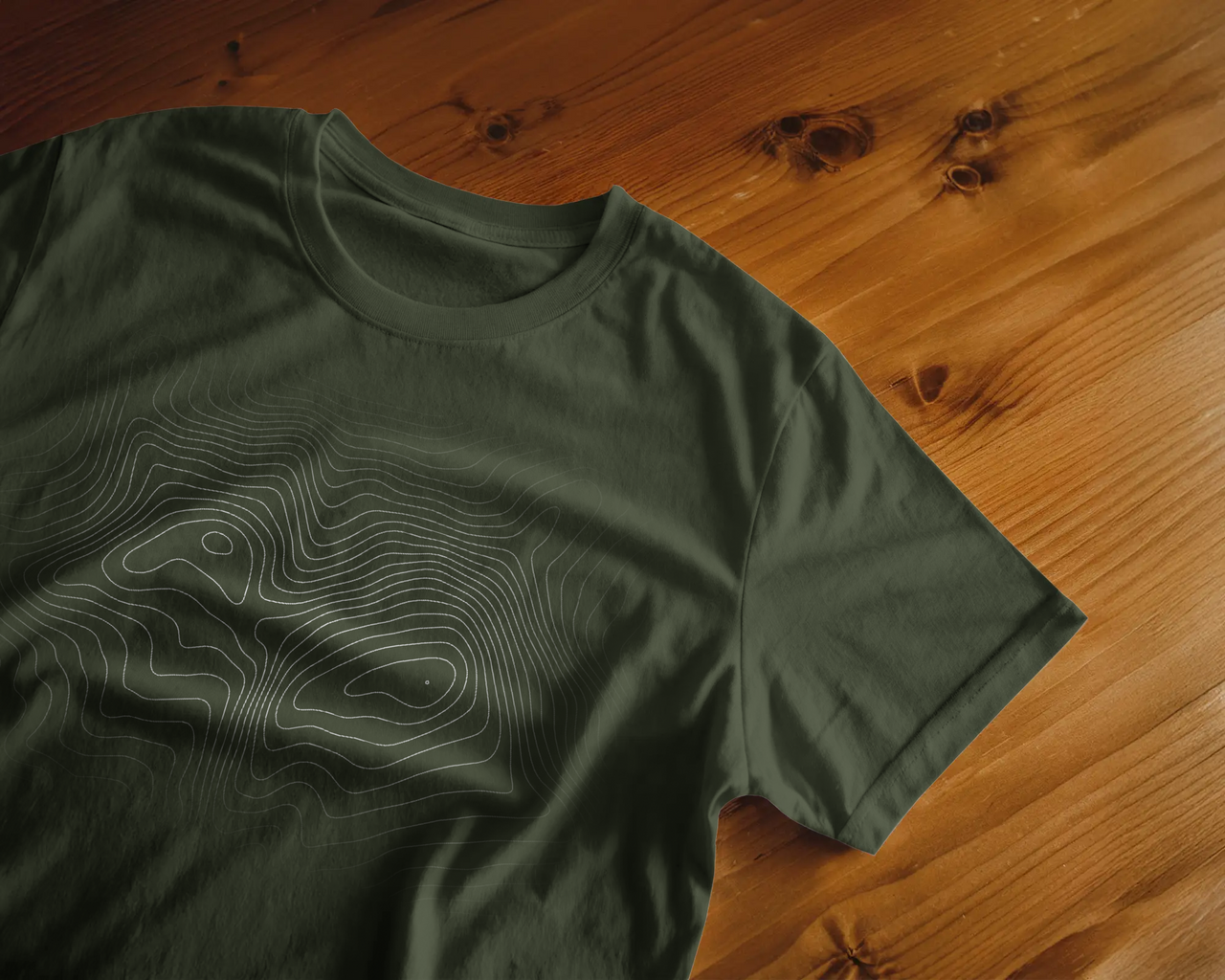 Grand Teton Wyoming Elevation Contours Map T-Shirt